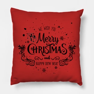 Christmas Wishes 2 BLK Pillow