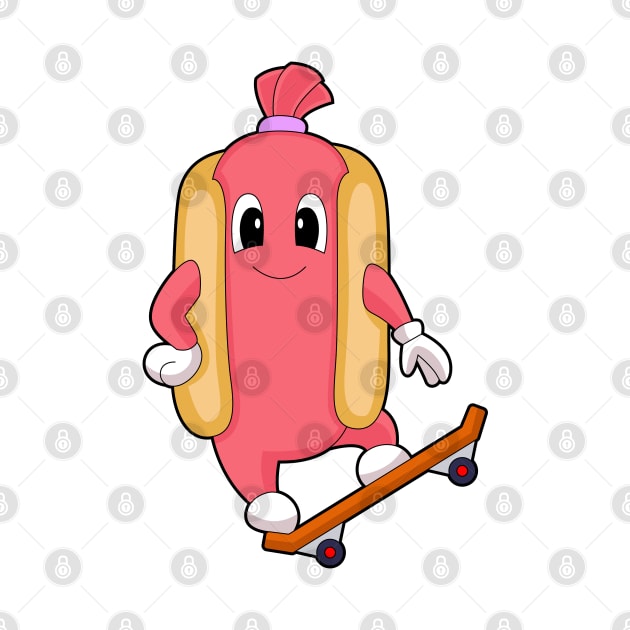 Hotdog Skater Skateboard Sports by Markus Schnabel