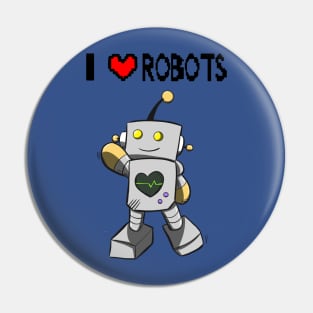 I LOVE ROBOTS TEE Pin