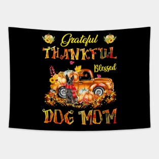 Blue Heeler Pumpkin Thankful Grateful Blessed Dog Mom Tapestry