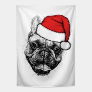 Christmas Dog. Scribble Art. Tapestry