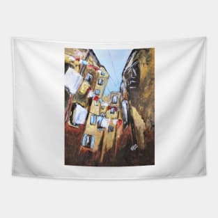 City Laundry Day Tapestry