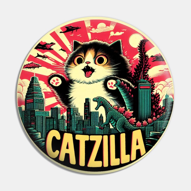 CATZILLA - Epic Cat Invasion Pin by ANSAN