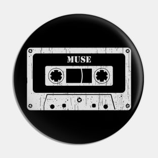 Muse - Vintage Cassette White Pin