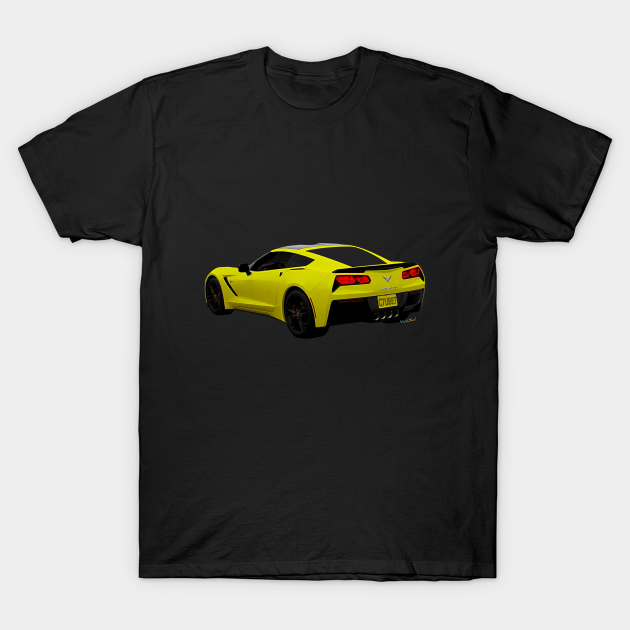 Discover Yellow Chevrolet Corvette C-7 - Yellow Chevrolet Corvette C 7 - T-Shirt