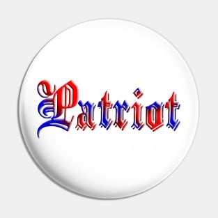 Red and Blue PATRIOT Design Pin