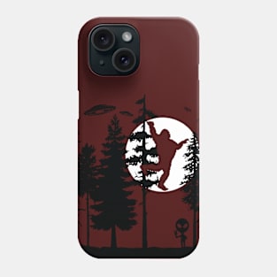 Funny bigfoot night alien Phone Case