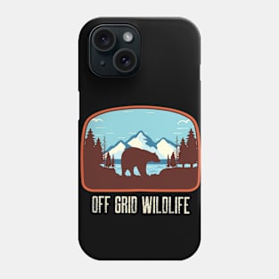 Off Grid / Wildlife / Bear Retro Design Phone Case
