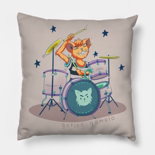 Punk rock cat Pillow