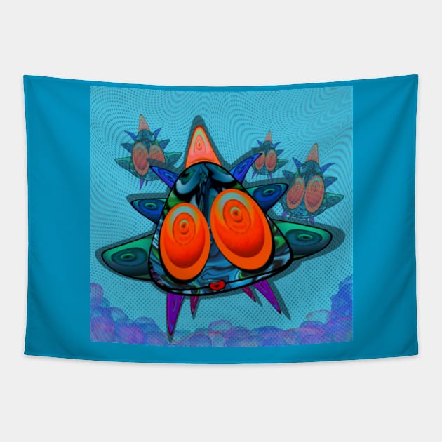 Kissy Fishy Tapestry by Zenferren