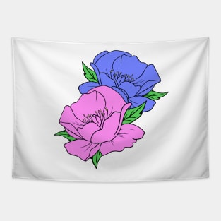 Violacea Rose Hand Drawn Gardening Gift Tapestry