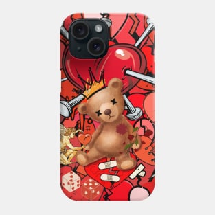 Bear Silent Hurt - Dark Meme, Break Up Artwork Phone Case