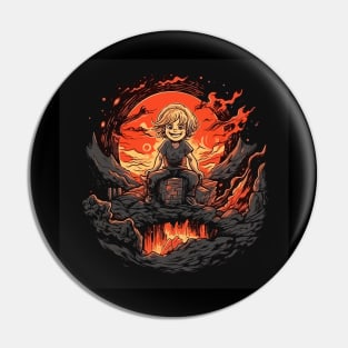 Girl in hell Pin