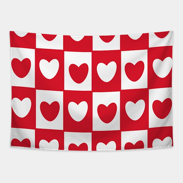 Heart checker Tapestry by whiteasters