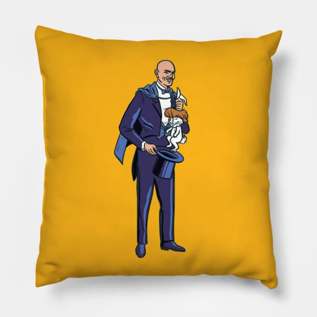 The Magician's Hare - A Bald Dad's Bad Dad Joke Pillow by sombreroinc