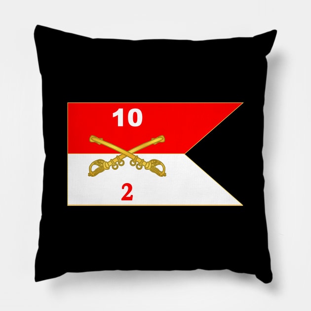 2nd Battalion - Squadron - 10th Cavalry Guidon Pillow by twix123844