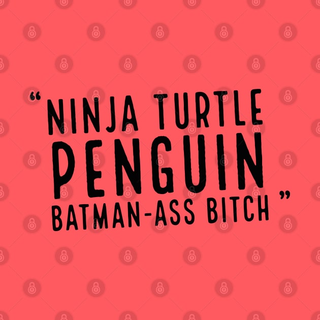 Fasbytes Reality-TV 90 day fiance Ninja Turtle Penguin Stamp by FasBytes