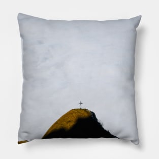 The Cross Swiss Alps Sea of ​​fog / Swiss Artwork Photography Pillow