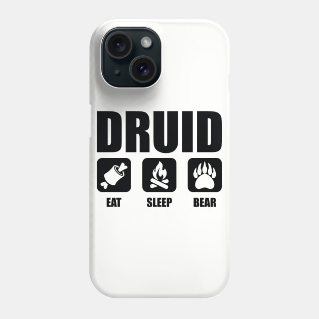 DRUID Eat Sleep Bear Phone Case by OfficialTeeDreams