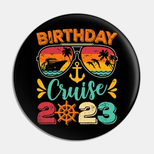 Vintage Birthday Cruise 2023 Birthday Party Pin