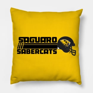 Saguaro Sabercats (Rush Primary - Black) Pillow