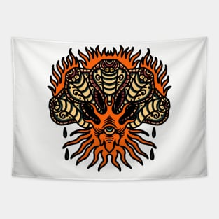 five headed cobra tattoo Tapestry