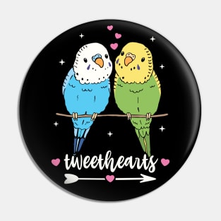 Budgies Tweethearts Valentines Pair of Budgies Pin