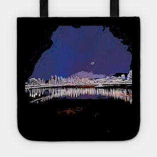 night view, night scene, nightscape Tote