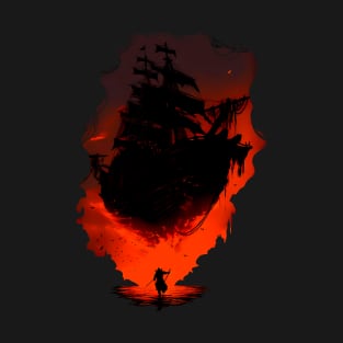 Ship and warrior T-Shirt
