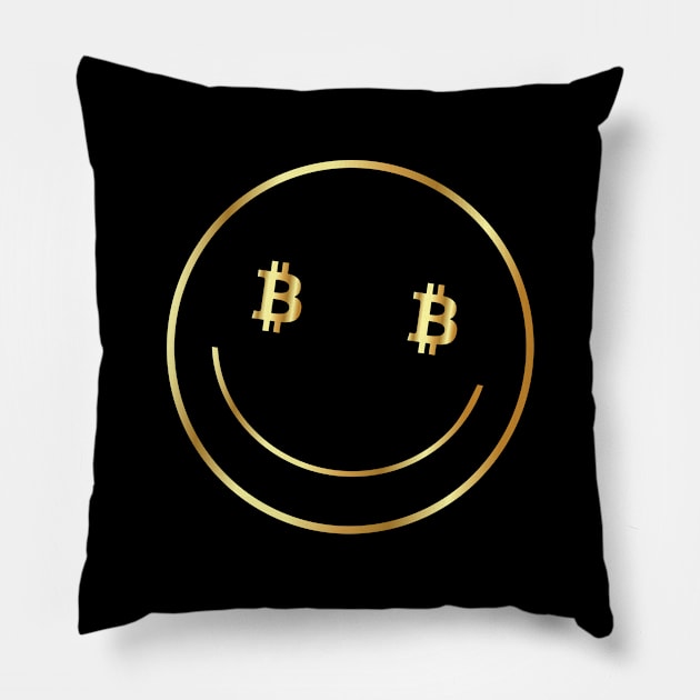 BTC Bitcoin Crypto Gifts Pillow by Michangi