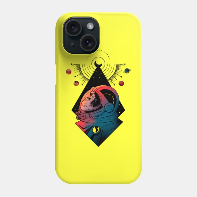 Chimp in Space Phone Case by primate