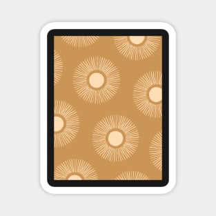 Sun Burst Pattern - Amber Gold Magnet