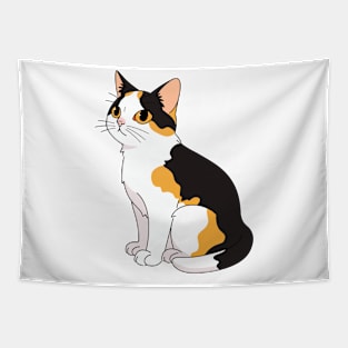 Cute Calico Cat Art Tapestry