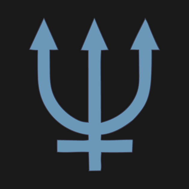 Planet Neptune - Planet Symbol - Neptune's Trident by DeWinnes