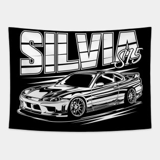 Silvia S15 (White Print) Tapestry