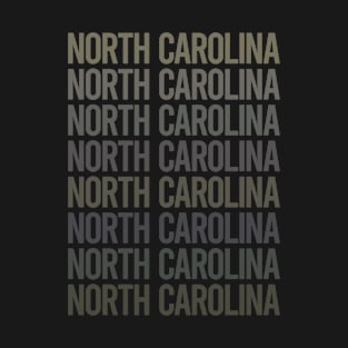 Gray Text Art North Carolina T-Shirt