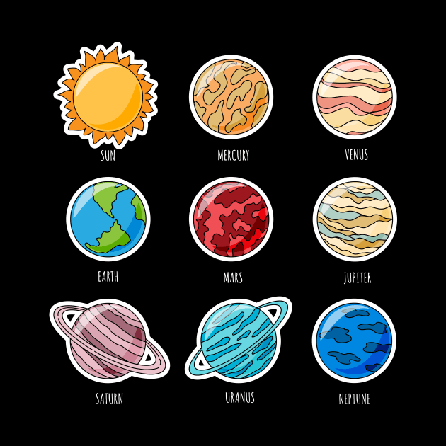 Solar System and Planets with Names by vladocar
