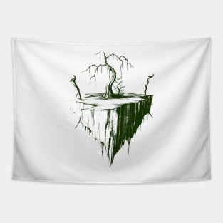 hand draw alone tree graphic design by ironpalette Tapestry