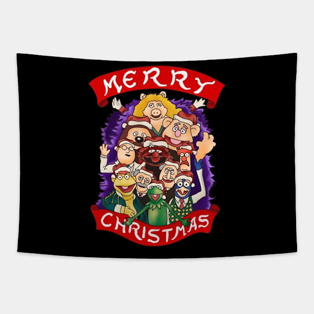 Merry Christmas For Muppets and Friends Tapestry by 80sCartoons.Club