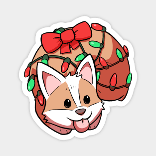 Christmas Corgi Magnet