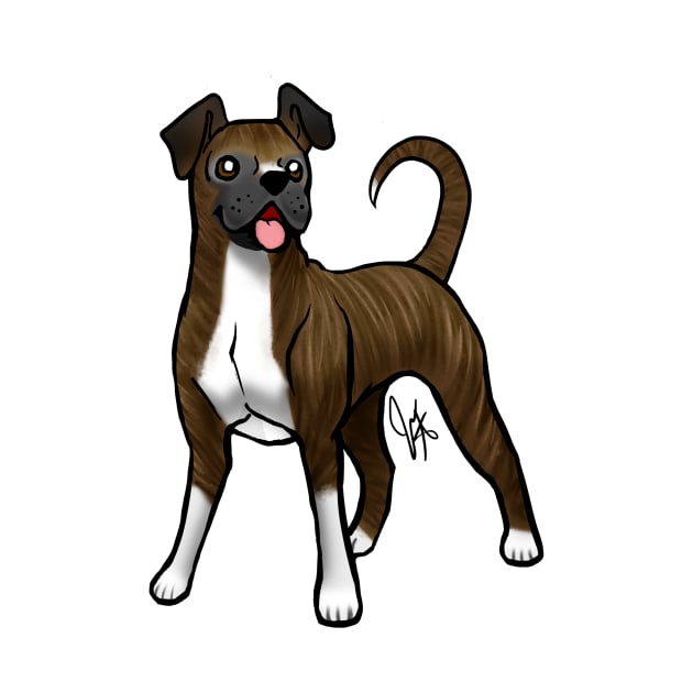 Dog - Boxer - Natural Brindle by Jen's Dogs Custom Gifts and Designs