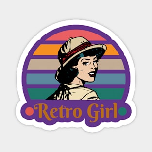 Retro Girl Magnet