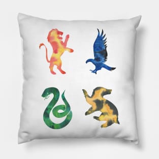 House Lion Eagle Snake Badger Pillow