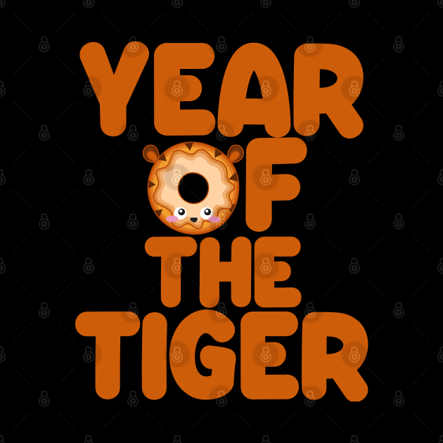 Kawaii Year Of The Tiger Donut Chinese New Year by TheAparrelPub