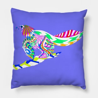 winged velociraptor ecopop Pillow