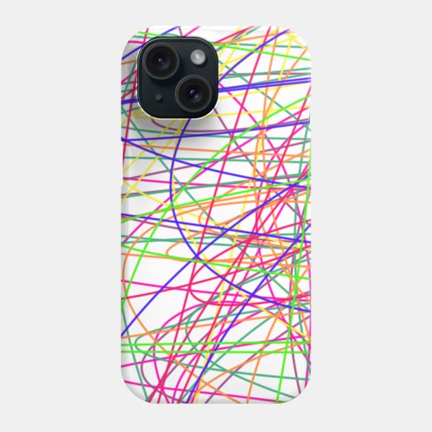 Colorful Scribbles Face Mask Phone Case by IEatFanBoys
