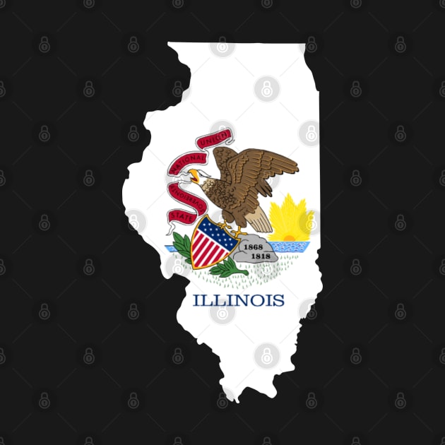 Illinois Map Flag by maro_00