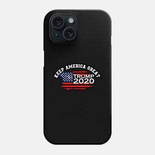 Keep America Trump 2020 Election Usa Flag Donald Phone Case