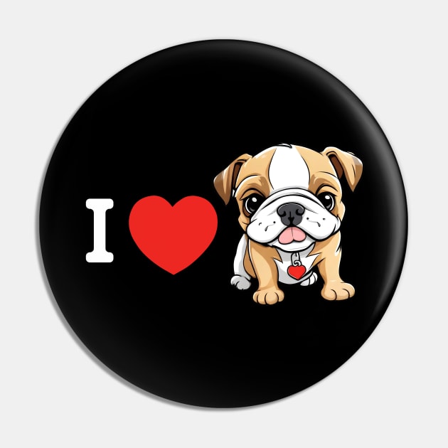 I LOVE DOGS Pin by Buff Geeks Art
