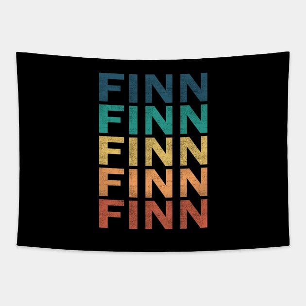 Finn Name T Shirt - Finn Vintage Retro Name Gift Item Tee Tapestry by henrietacharthadfield